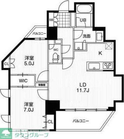 ドゥーエ東池袋の物件間取画像